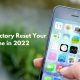 how to factory reset your iphone